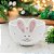 BOWL EM PORCELANA COELHO BRANCO E ROSA 300ML - Imagem 2