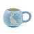 CANECA EM PORCELANA COELHO FLORAL 200ml - Imagem 1