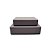 CJ DE CAIXAS DECOR EM MADEIRA E COURO SINTETICO CINZA 2PCS - Imagem 1
