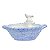 CESTA BOMBONIERE COELHO EM CERAMICA AZUL LUIZ SALVADOR - Imagem 4
