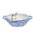CESTA BOMBONIERE COELHO EM CERAMICA AZUL LUIZ SALVADOR - Imagem 3