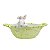 CESTA BOMBONIERE COM COELHO EM CERAMICA VERDE LUIZ SALVADOR - Imagem 1