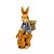 ESCULTURA COELHO COM FILHOTE DECORATIVO COM CESTA - 34cm - Imagem 1