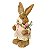 ESCULTURA COELHA DECOR C/FLORES E VESTIDO DE CORACAO 40cm - Imagem 2