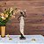 ESCULTURA AFRICANA DECOR RESINA  BEGE BRANCO COM JARRO 34CM - Imagem 2