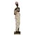 ESCULTURA AFRICANA DECORATIVA RESINA COM JARRO E COLAR 39CM - Imagem 1