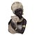ESCULTURA BUSTO AFRICANA DECORATIVA RESINA  COM TIGRE 27,5CM - Imagem 1