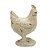 ESCULTURA GALINHA DECORATIVA EM RESINA  MARROM CLARO 16CM - Imagem 1