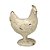 ESCULTURA GALINHA DECORATIVA EM RESINA  MARROM CLARO 21,5CM - Imagem 1