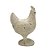ESCULTURA EM RESINA GALINHA DECORATIVA MARROM CLARO 31CM - Imagem 1