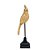 ESCULTURA PASSARO DECOR RESINA E METAL  MARROM E PALHA 28CM - Imagem 1