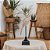 ESCULTURA PASSARO DECOR RESINA E METAL  MARROM E PALHA 28CM - Imagem 2