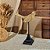 ESCULTURA DECOR PASSARO RESINA E METAL  MARROM E PALHA 23CM - Imagem 2