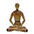 ESCULTURA EM RESINA BONECO YOGA DECORATIVO EM RESINA  MARROM 16,5CM - Imagem 1