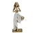 ESCULTURA MULHER YOGA DECORATIVA EM RESINA BRANC E DOUR 25CM - Imagem 1