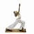 ESCULTURA MULHER YOGA EM RESINA DECOR BRANCO DOUR 26CM - Imagem 1
