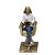 ESCULTURA PSICOLOGA DECOR EM RESINA DOURADO E ROSA 18,5CM - Imagem 1