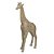 ESCULTURA GIRAFA DECORATIVA EM RESINA  MARROM CLARO 40CM - Imagem 1