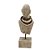 ESCULTURA DECOR AFRICANA C COLARES EM FERRO E MADEIRA 44CM - Imagem 1