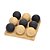 JOGO DECORATIVO COM BOLAS EM RESINA MARROM E PRETO 30X30CM - Imagem 1