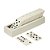 JOGO DE DOMINO EM MDF E RESINA NAS CORES BRANCO E PRETO - Imagem 1