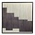 QUADRO DECOR FORMAS EM MADEIRA E CORDA  OFFWHITE E PRET MOD2 - Imagem 1