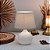 ABAJUR 110V 220V E27 EM CERAMICA E LINHO  BRANCO E OFFWHITE - Imagem 2