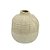 VASO DECORATIVO BOJUDO EM CERAMICA  BEGE E MARROM 22,5CM - Imagem 1