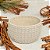 CACHEPOT EM CERAMICA DECORATIVO MALHAS CREME 13X21CM - Imagem 2