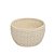 CACHEPOT EM CERAMICA DECORATIVO MALHAS CREME 13X21CM - Imagem 1