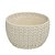 CACHEPOT DECORATIVO MALHAS EM CERAMICA CREME 15X24,5CM - Imagem 1