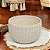 CACHEPOT DECORATIVO MALHAS EM CERAMICA CREME 15X24,5CM - Imagem 2
