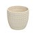 CACHEPOT DECORATIVO EM CERAMICA TRAMAS CREME 18,5X20CM - Imagem 1