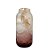 VASO DECORATIVO EM VIDRO  AMBAR E ROXO E TRANSPARENTE 30CM - Imagem 1