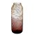 VASO DECORATIVO EM VIDRO  AMBAR E ROXO E TRANSPARENTE 39CM - Imagem 1