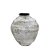 VASO DECORATIVO EM CERAMICA  CINZA E MARROM 21CM - Imagem 1