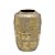 VASO DECORATIVO EM CERAMICA NAS CORES DOURADO E MARROM 27CM - Imagem 1