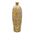 VASO GARRAFA DECORATIVO EM CERAMICA DOURADO E MARROM 53,50CM - Imagem 1