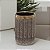 VASO DECORATIVO EM CERAMICA  BRONZE E MARROM22,5CM - Imagem 2