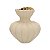 VASO EM CERAMICA BEGE E DOUR NA PARTE INTERNA MART MART 24CM - Imagem 1