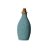 VASO GARRAFA VINHEDO CERAMICA E ARENATO TAMPA MADEIRA 35CM - Imagem 1