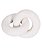 ESCULTURA DECORATIVO ELOS EM MADEIRA BRANCO 5X17CM - Imagem 1