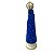 ESCULTURA NOSSA SRA APARECIDA BRANCA COM PEROLAS  AZUL 20CM - Imagem 3