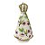 ESCULTURA NOSSA SRA APARECIDA BR DECOUPADA FLORAL 14,5CM - Imagem 3