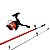 COMBO SABRE VARA 1,5 + MOLINETE 142M.2 PT LARANJA E BRANCO - Imagem 2