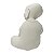 ESCULTURA DECOR MONGE CARECA SONHADOR EM PO DE MARMORE 14CM - Imagem 3