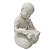ESCULTURA MONGE CARECA LENDO EM PO DE MARMORE 15CM - Imagem 2