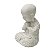 ESCULTURA MONGE CARECA ORACAO M EM PO DE MARMORE 15cm - Imagem 2