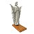 ESCULTURA JESUS EM PO DE MARMORE NA BASE EM MADEIRA 28,5CM - Imagem 1