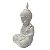ESCULTURA DECORATIVA MONGE MEDITANDO EM PO DE MARMORE 25CM - Imagem 2